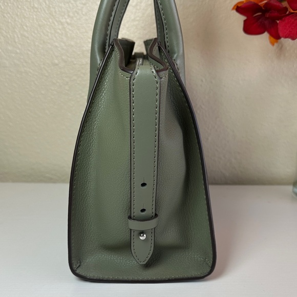 Michael Kors Avril zip top sage green Satchel with matching long strap & charm - Picture 5 of 16